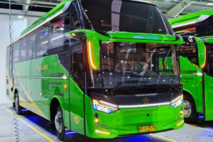 Lima Bus Modern Baru dari PO Puspa Jaya: Desain Mewah dengan Bodinya Legacy SR3